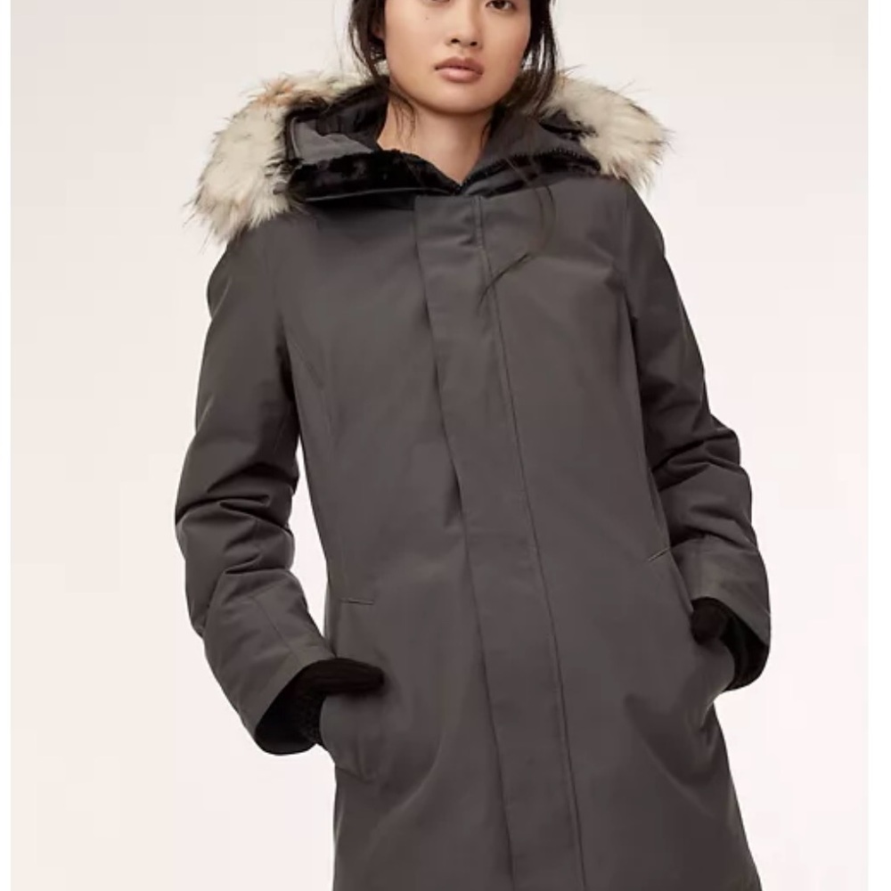 Aritzia TNA Haven Gray Jacket Parka